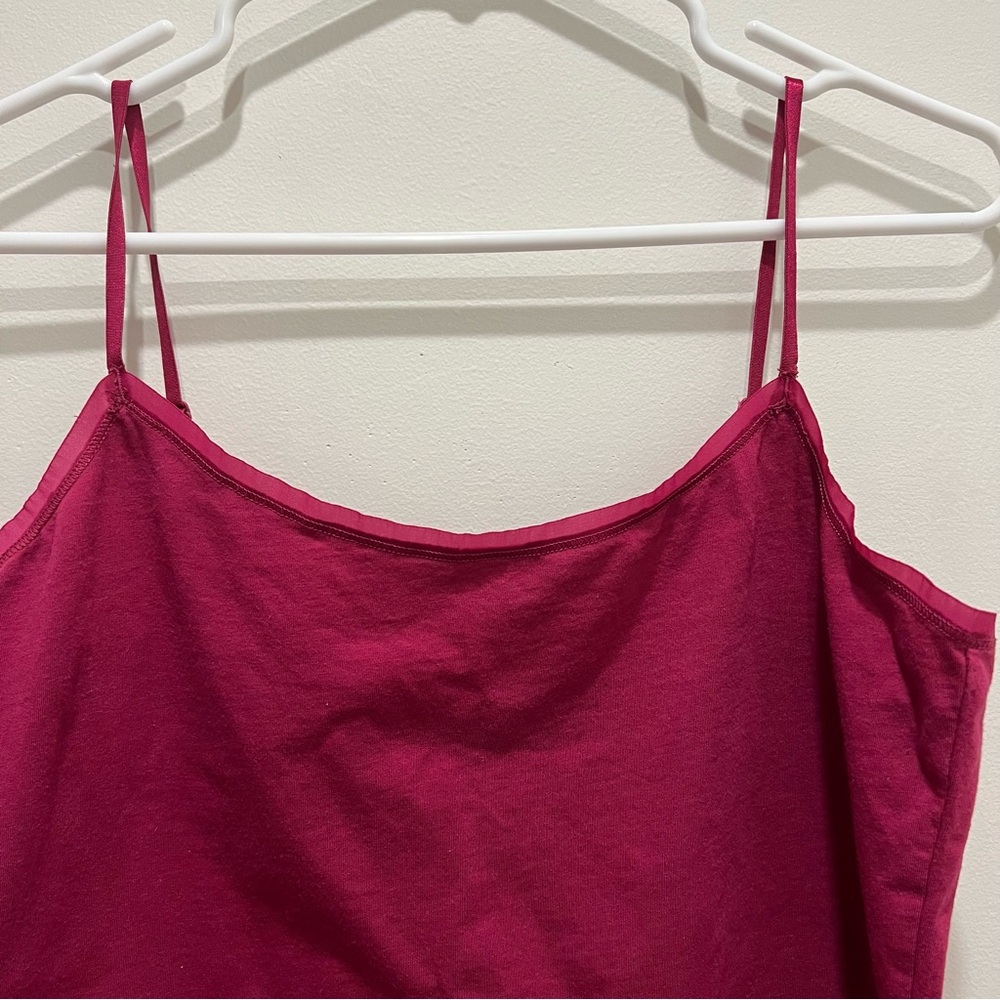 Ann Taylor Women's Pink/raspberry Spaghetti Strap Top cami large y2k - Picture 2 of 5